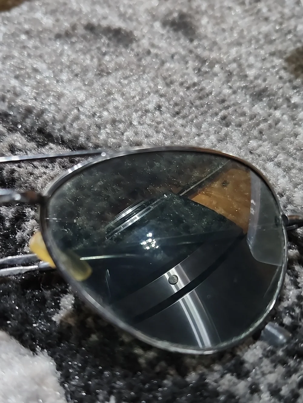 VINTAGE ZONI HANDMADE REFLECTIVE PLOARIZED ZEBRA & BLACK METAL AVIATOR SUNGLASSE